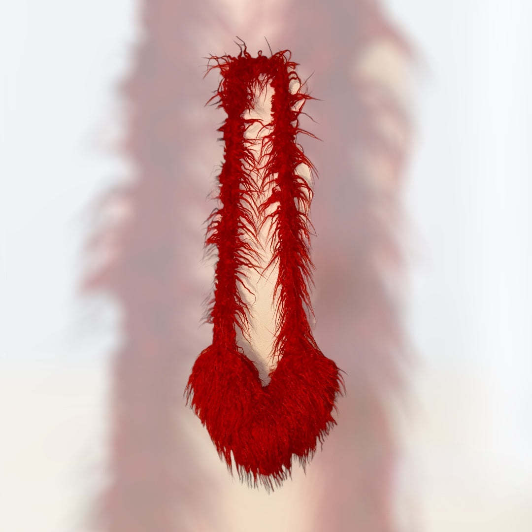 Mini Fur Heart Purse
