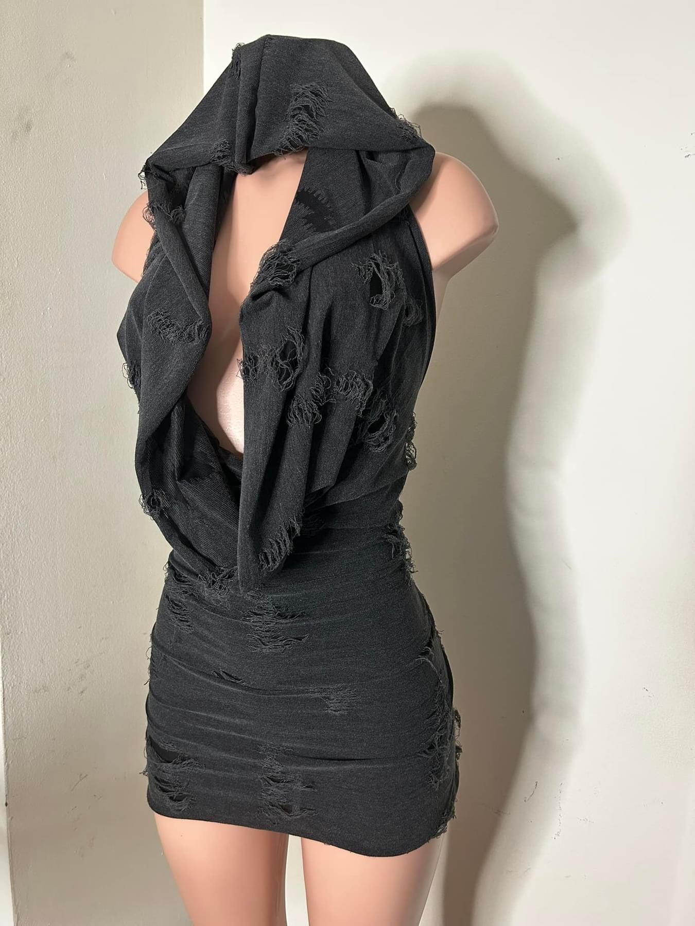 Alt dare hooded mini dress