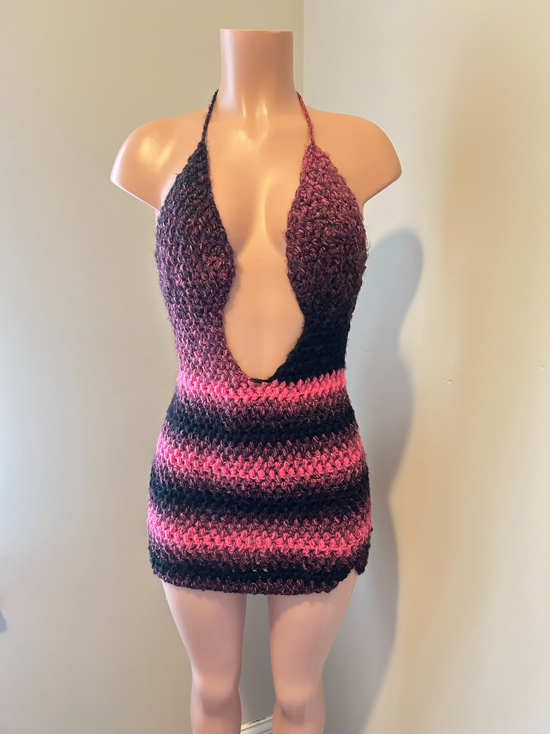 Siren Candy Halter Mini Crochet Dress Jhom Apparel Siren Candy Halter Mini Crochet Dress Jhom Apparel
