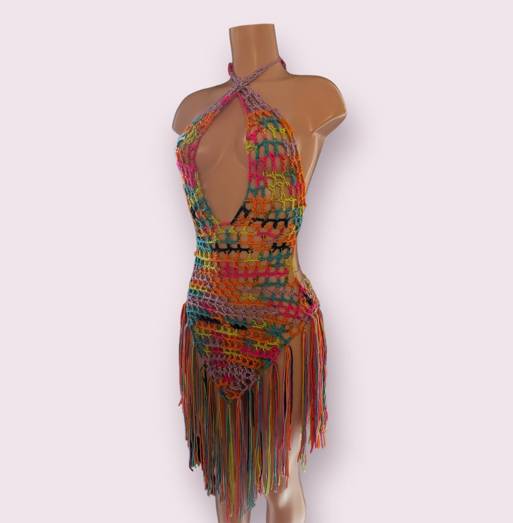 Beach Babe Crochet Mesh Cover Up