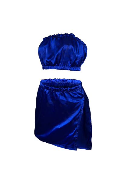 Hottie Satin Skirt Set